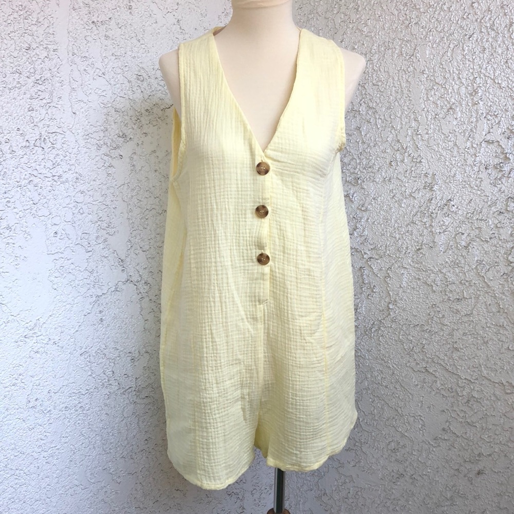 NWT COTTON ON Yellow Woven Anica Romper